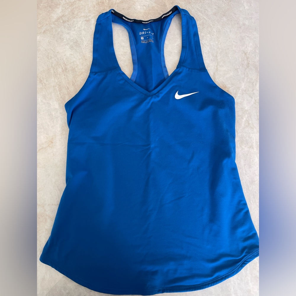 Nike dri-fit blue racer back tank top